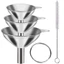 Phễu Inox Bộ Ba Mảnh Treo Hộ Gia Đình Nhà Bếp Dầu Rót Lớn Nhỏ Rượu Phễu Treo Nâng Rượu Đánh Thìa KEU7