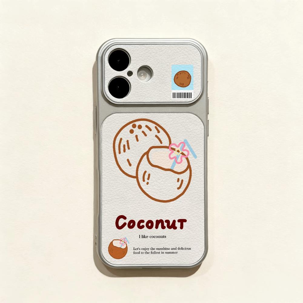 Dừa tươi phù hợp với ốp lưng iPhone17/16/15  dễ thương xr chống sốc mới nhất iPhone17pro