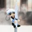 Gintama Sakata Gintoki 5cm Mini Sang Trọng Búp Bê Với Bộ Xương - Hoạt Hình Dễ Thương Móc Khóa Túi Điện Thoại Charm Ngón Tay Con Rối Sưu Tập Quà Tặng