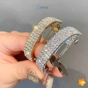 Kẹp Tóc Kim Cương Giả - Phù Hợp Với Đuôi Ngựa Và Barrettes Thời Trang
