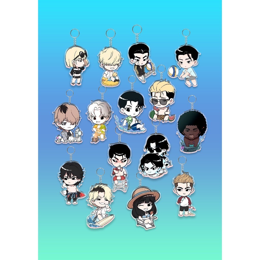 gantungan kunci  manhwa lookism the summer in busan / ganci chibi lookism summer version