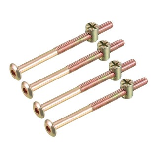 Bộ 4 Bu Lông Nội Thất Bộ Đai Ốc M6x70 / 75 / 80 / 85 / 90 / 100mm M6 Lục Giác Ổ Cắm Vít Có Thùng Hạt Phillips-S Rãnh Mạ Kẽm Mới