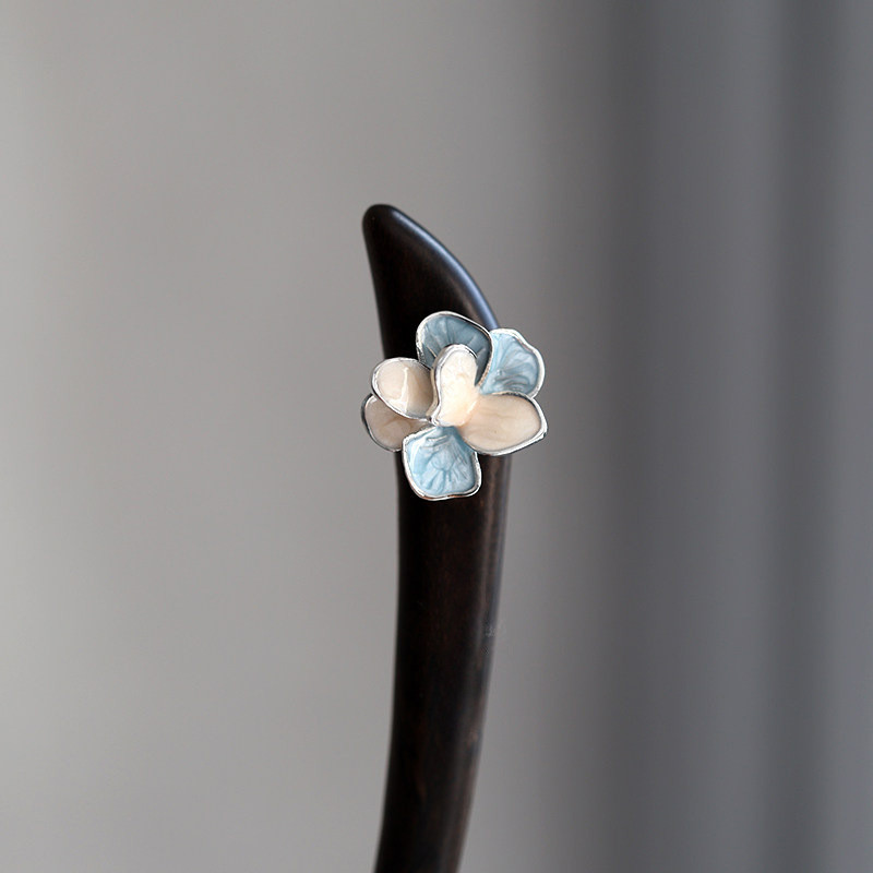 Đinh cài tóc Phalaenopsis từ gỗ đàn hương đỏ, thiết kế đơn giản và tao nhã, kích thước 15cm