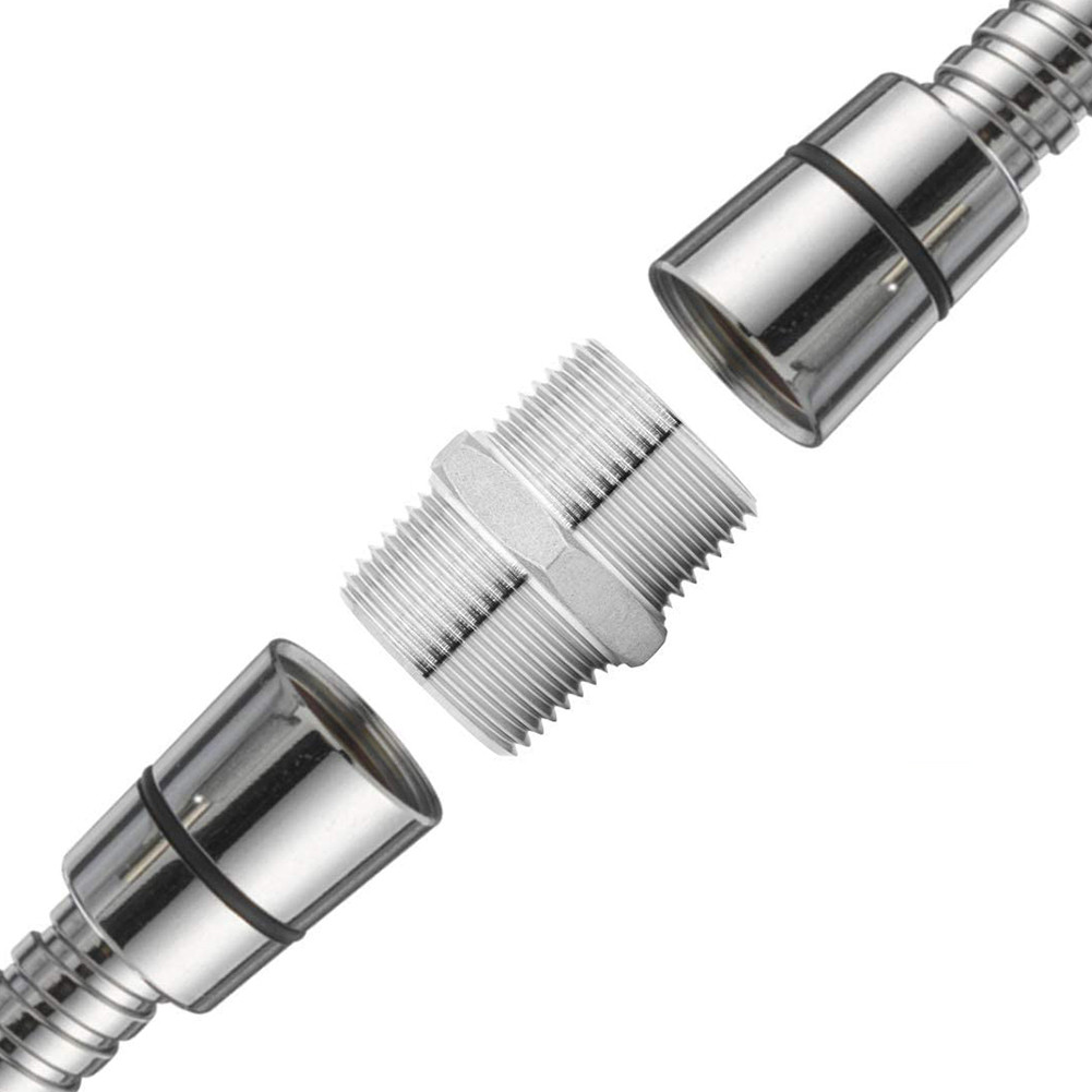[TOP] Đầu nối vòi hoa sen mở rộng chiều dài bằng thép không gỉ G1 / 2 Chrome cho ống cực dài