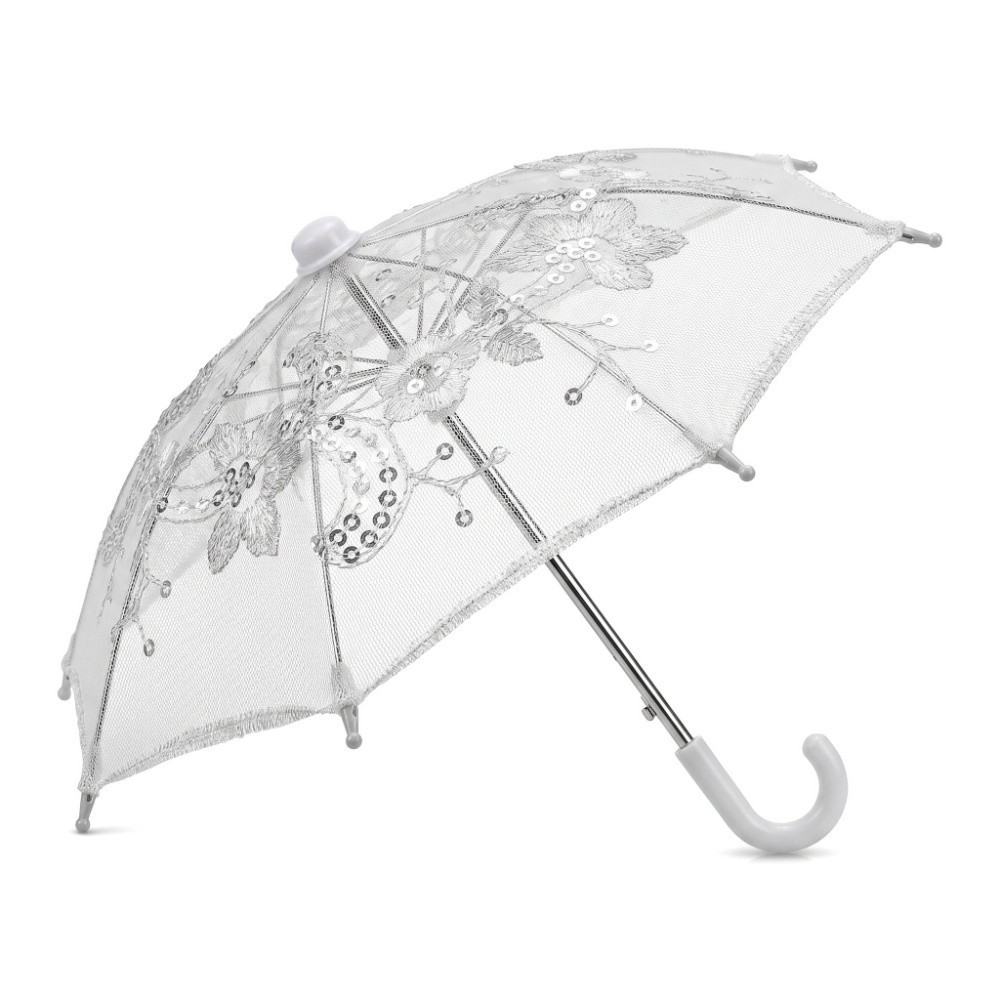 SENRTY Ren Thêu Ô, Trang Trí Đám Cưới DIY Mini Ô, Đạo Cụ Tiệc Thanh Lịch Tinh Tế Sequin Ô Trang Trí Đạo Cụ Chụp Ảnh