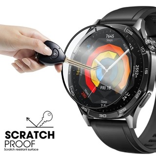 2-10 Chiếc Kính Cường Lực Cạnh Đen Cho Huawei Watch Ultimate 2 GT Runner Active Cyber Cong Kính Bảo Vệ Màn Hình Cho Huawei Watch GT 6 5 3 2 2e 2 Pro SE 46mm 42mm 41mm Kính HD