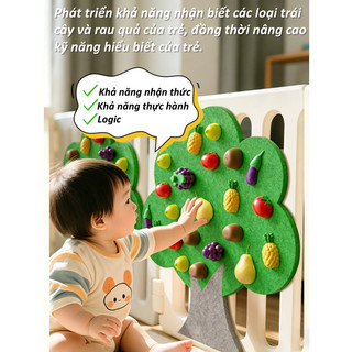 【BabyJoy】Bộ đồ chơi bóc tách và cắt rau củ quả mô phỏng như thật,chất liệu nhựa ABS an toàn,Gửi bảng nỉ