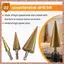 Bộ mũi khoan côn hình nón 3Pc Hss Step Bộ mũi khoan lỗ Hệ mét 4-12 / 20 / 32Mm 1 / 4 Inch Mũi lục giác kim loại phủ titan (R F C V)