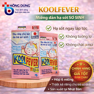 Miếng Dán Hạ Sốt Koolfever Dành Cho Trẻ Sơ Sinh Traphaco - Hỗ Trợ Hạ Sốt, Dịu Nhẹ Cho Làn Da Sơ Sinh Hộp 6 Gói