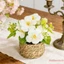 Cây trồng trong chậu Begonia nhân tạo Bó hoa giả có chậu dệt cho sân vườn ngoài trời trong nhà