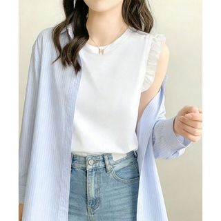 【Nên mua 】Áo thun nữ không tay viền cánh bướm trơn trắng, dáng rộng chất cotton mềm, phối đồ mùa hè