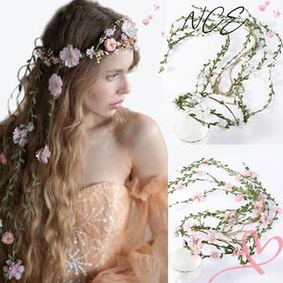 Băng đô NCE Crown - phụ kiện tóc kiểu bohemian với vòng hoa mây, phù hợp cho cô dâu trong ngày cưới