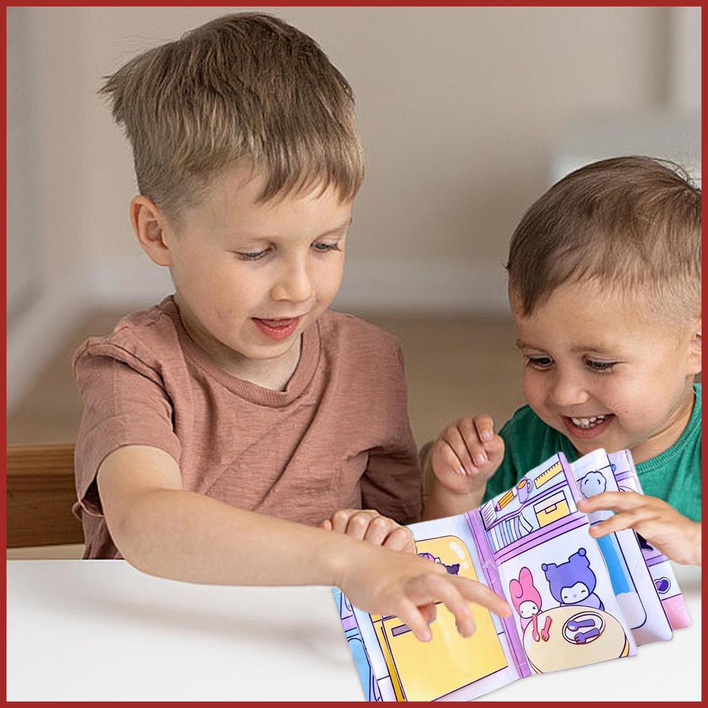Sách Yên Tĩnh Cho Trẻ Em Trẻ Em Cắt Giấy Hoạt Hình Sách Yên Tĩnh Cha Mẹ-Con Trí Tưởng Tượng Làm Giàu Học Tập Sớm koapavn