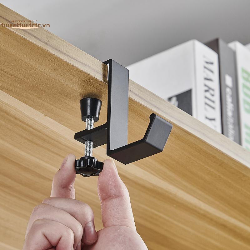 TRTR Đa Năng Cạnh Bàn Móc Đôi Không Đục Lỗ Túi Móc Có Thể Điều Chỉnh Để Bàn Móc Treo Ba Lô Lưu Trữ Móc Giá Đỡ VN