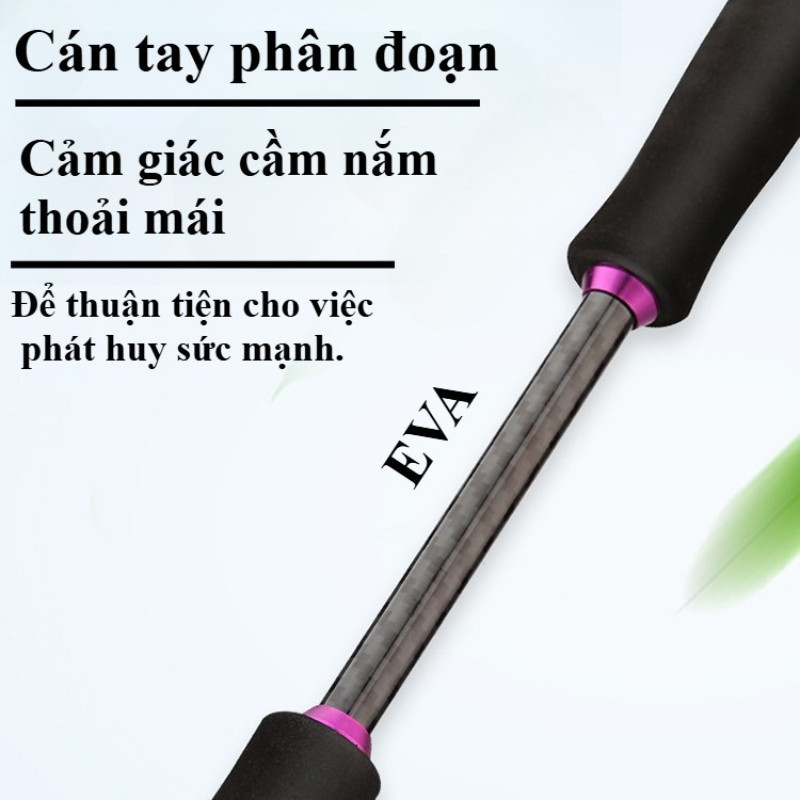 Cần Câu Lure Carbon Sói Đen Dài 1m6 1m8 Cho Máy Ngang Máy Đứng Siêu Nhạy Bền Phù Hợp Câu Biển Nước Ngọt