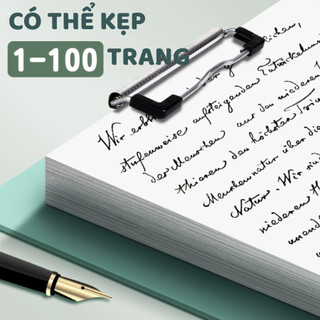 Bìa kẹp tài liệu nhựa A4 cao cấp, thiết kế một mặt hiện đại, kẹp hồ sơ bằng inox bền bỉ và màu pastel trang nhã