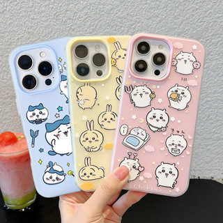 Vỏ Chiikawa Usagi Hachiware Dễ Thương Cho IPhone 17 Pro Max 11 12 13 14 15 16 Pro Max Plus 17 Air 16E Ốp Lưng Thời Trang Màu Kẹo 2 Trong 1 Silicon Chống Sốc Trong Suốt
