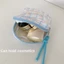 Ví đựng tiền xu FAVORITEGOODS, Túi đựng khăn ăn vệ sinh có dây kéo Mini, Túi đựng trang điểm dung tích lớn di động hoạt hình dễ thương Mỹ phẩm, tai nghe, v.v.