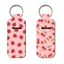 Yoo Portable Strawberry Cherry Lip Balm Case Móc khóa được làm từ Neoprene chống thấm nước để đi lại hàng ngày và kích hoạt mua sắm