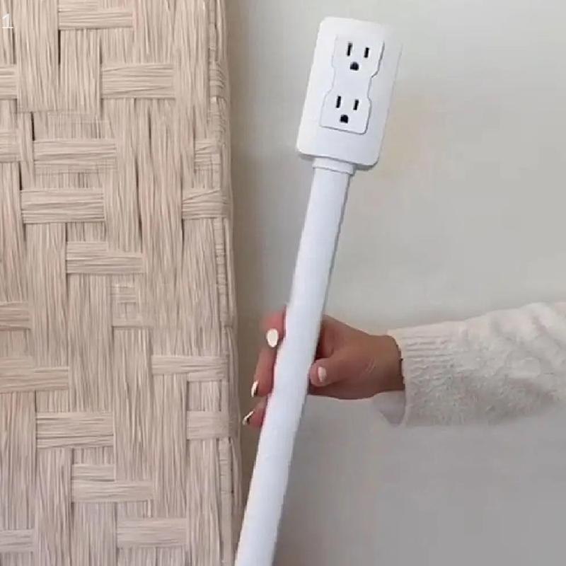 Cod Ổ cắm điện Expander 2 ổ cắm 180 ° xoay Stretchable Chiều dài Punch-Miễn phí điện Dải điện ổ cắm mở rộng dây