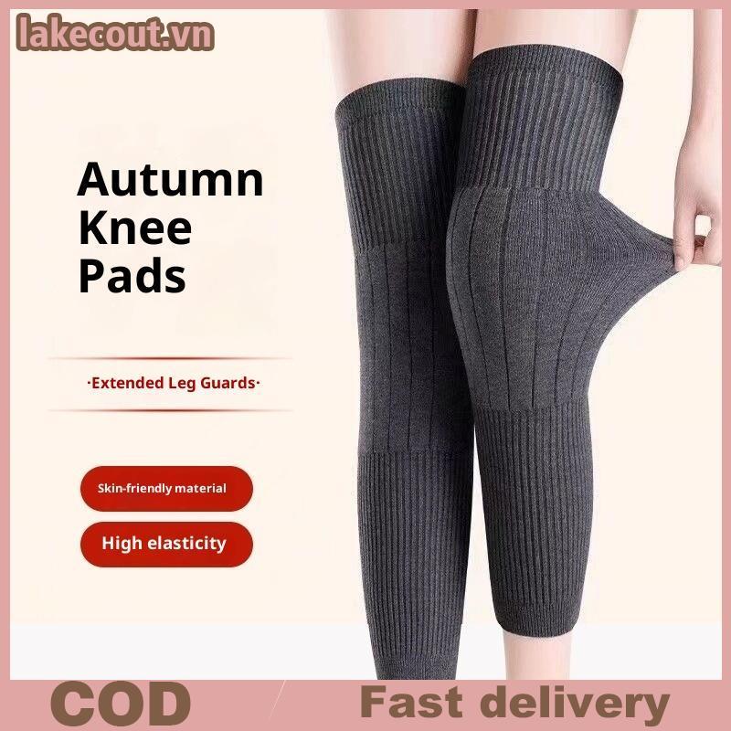 Cặp len kneepad đen/xám chất lượng cao cashmere, bảo vệ và giữ ấm đầu gối hiệu quả