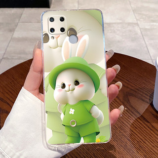 Dành Cho Realme C15 RMX2180 Ốp Lưng C12 RMX2189 C25 C25s Narzo 30A Ốp lưng Sang Trọng Dễ Thương Thỏ Tình Yêu Ngộ nghĩnh Trong Suốt Silicon