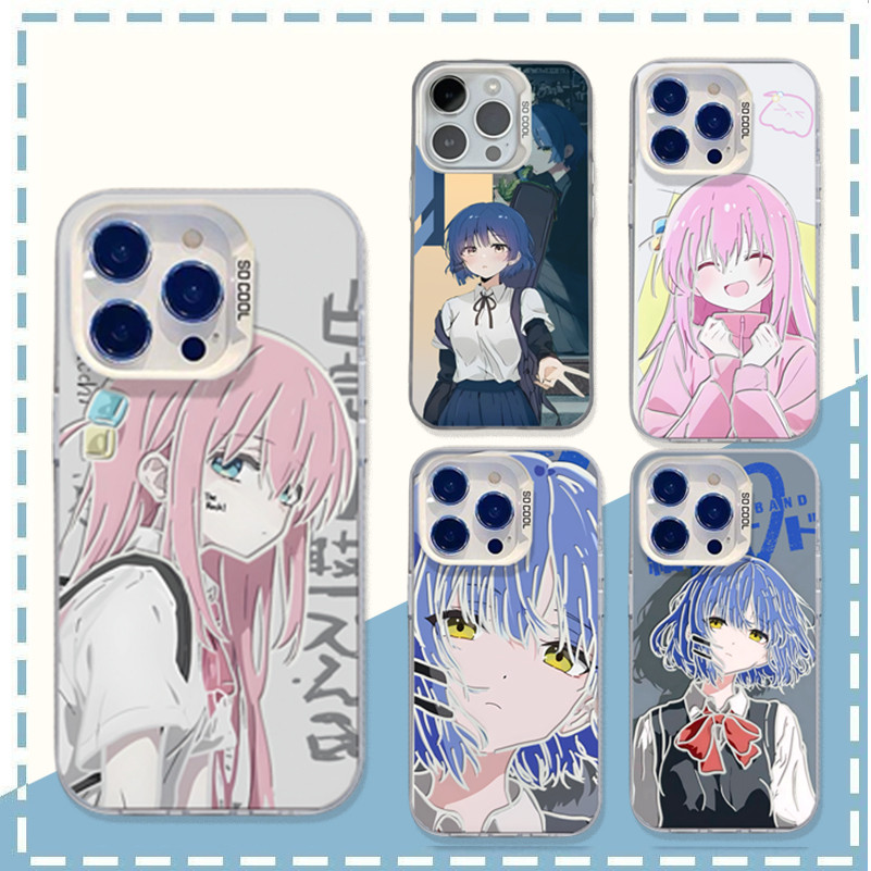 Anime Hoạt Hình Bocchi The Rock Vỏ Điện Thoại Cho Samsung Galaxy S25 S24 S23 Ultra S24FE S25FE Vỏ Điện Thoại Di Động Matte Laser IMD Cứng