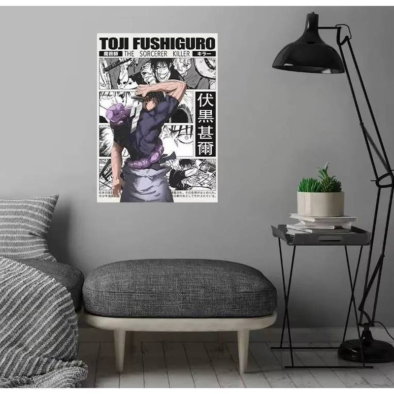 Anime Phổ Biến Vagabond Jujutsu Kaisen Canvas Poster Không Khung Chống Thấm Nước Tối Giản Thẩm Mỹ Treo Tường Nghệ Thuật Trang Trí Nhà