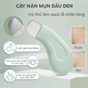 Dụng cụ nặn mụn đầu đen inox có nắp chống bụi, an toàn vệ sinh da