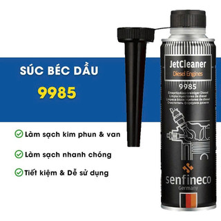 Vệ sinh kim phun buồng đốt ô tô Senfineco Đức 9986 9985 300ml, phụ gia sạch cặn bẩn