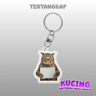 Meme Móc chìa khóa hình mèo Móc Chìa Khóa Acrylic vui nhộn Mèo mèo akmal