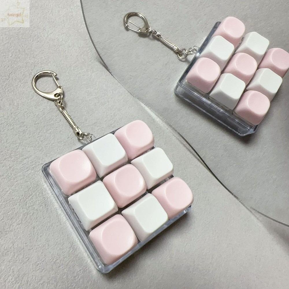 Bàn phím ngón tay AWNGD, Nút chìa khóa 2 / 3 / 6 / 9 Phím Fidget Móc khóa, Tiện ích giảm căng thẳng Thư giãn Keycap Pinch Đồ chơi dành cho người lớn