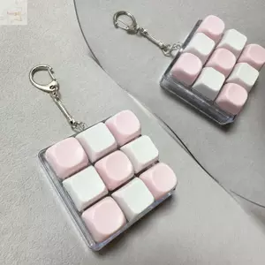 Bàn phím ngón tay AWNGD, Nút chìa khóa 2 / 3 / 6 / 9 Phím Fidget Móc khóa, Tiện ích giảm căng thẳng Thư giãn Keycap Pinch Đồ chơi dành cho người lớn