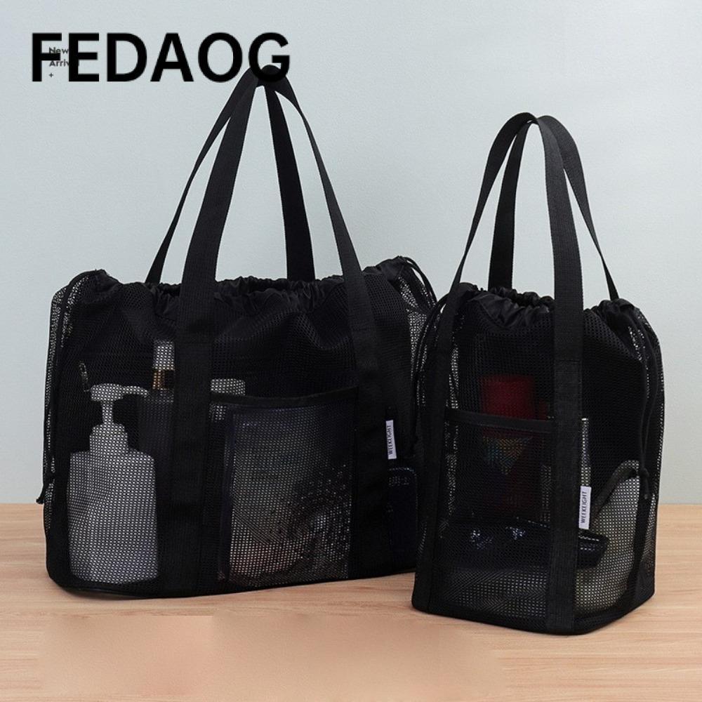 Túi xách FEDAOG, Túi rửa lưới di động dung tích lớn, Túi đựng đồ bơi lưới Unisex