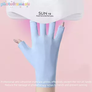 Photoframe 1 Cặp Găng Tay Móng Tay Nghệ Thuật Chống Tia UV Găng Tay Chống Tia UV Bảo Vệ Bức Xạ Găng Tay Bảo Vệ Cho Móng Tay Nghệ Thuật Gel UV Đèn LED Công Cụ VN