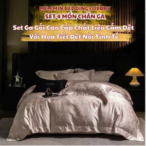 Set vỏ chăn gấm cao cấp và lụa satin mềm mại mang đến cảm giác dịu nhẹ cho làn da Memminbedding luxury