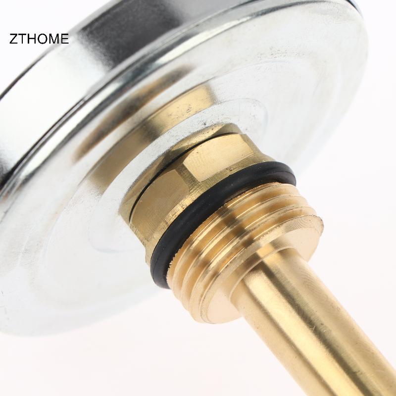 Máy đo nhiệt độ nước ZTHOME Nhiệt kế lưỡng kim 120C Vỏ đồng để kiểm tra công nghiệp Kỹ thuật HOT