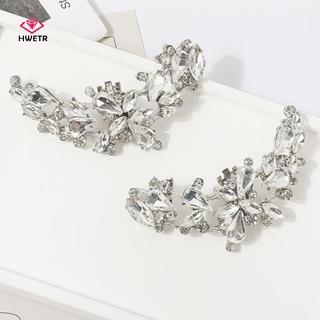 HWETR 1 Chiếc Giày Nữ Hoa Bule DIY Kim Cương Giả Kẹp Giày Có Thể Tháo Rời Giày Cưới Cao Gót Phụ Kiện Giày Sáng Bóng Đồ Trang Trí