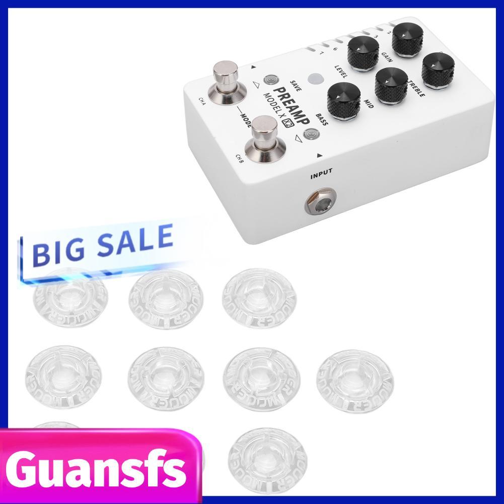 Guansfs 10 Chiếc Footswitch Trang Trí Đồ Trong Suốt Đa Năng Cho Đàn Guitar Hiệu Ứng Bàn Đạp Phụ Kiện Chuyên Nghiệp
