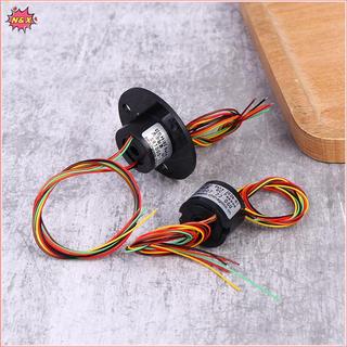 Vòng dẫn điện vòng trượt xuyên lỗ N & X, Bàn chải điện Trục rỗng thu nhỏ 5mm / 7mm 2 kênh 4 kênh 6 kênh màu 2A.