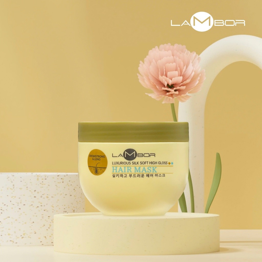Dầu Hấp Ủ Tóc Collagen Lambor 500ml – Phục Hồi Tóc Hư Tổn, Giảm Gãy Rụng, Siêu Mềm Mượt
