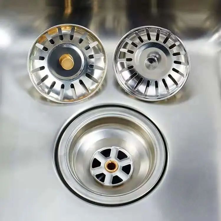 [Thép không gỉ dày] Bộ lọc bồn rửa nhà bếp Bồn rửa kiểu cũ Niêm phong dưới nước Nắp nước Sàn Bộ lọc thoát nước Lưới cắm 27LP