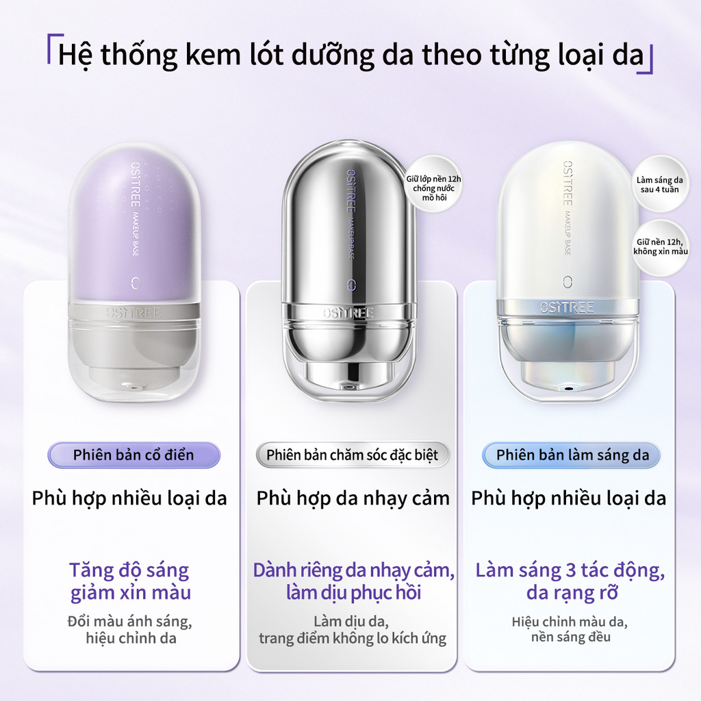 [LIVE]Kem Lót OSITREE 32g - Dưỡng Ẩm, Tone Up Sáng Da, Che Khuyết Điểm, Làm Mịn Lỗ Chân Lông