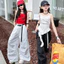 Girls Sling Top Mùa Hè 2026 Phong Cách Mới Trẻ Em Ren In Chữ Top