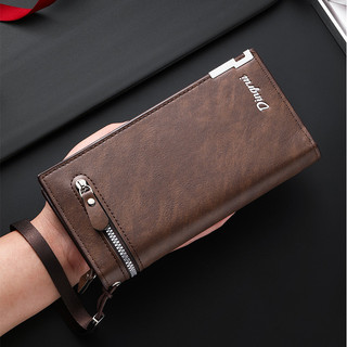 Ví đeo tay PU dành cho nam Dây kéo cầm tay và di động tiên tiến Hộp đựng thẻ đa năng dung lượng lớn Ví đựng tiền mặt