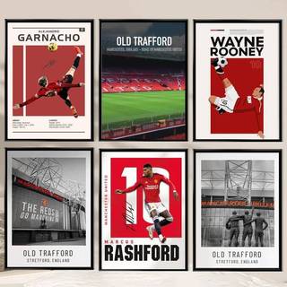 Fergie Năm Manchester United Canvas In Retro Bóng Đá Nghệ Thuật Treo Tường Cho Người Hâm Mộ Trang Trí Nhà Unframed