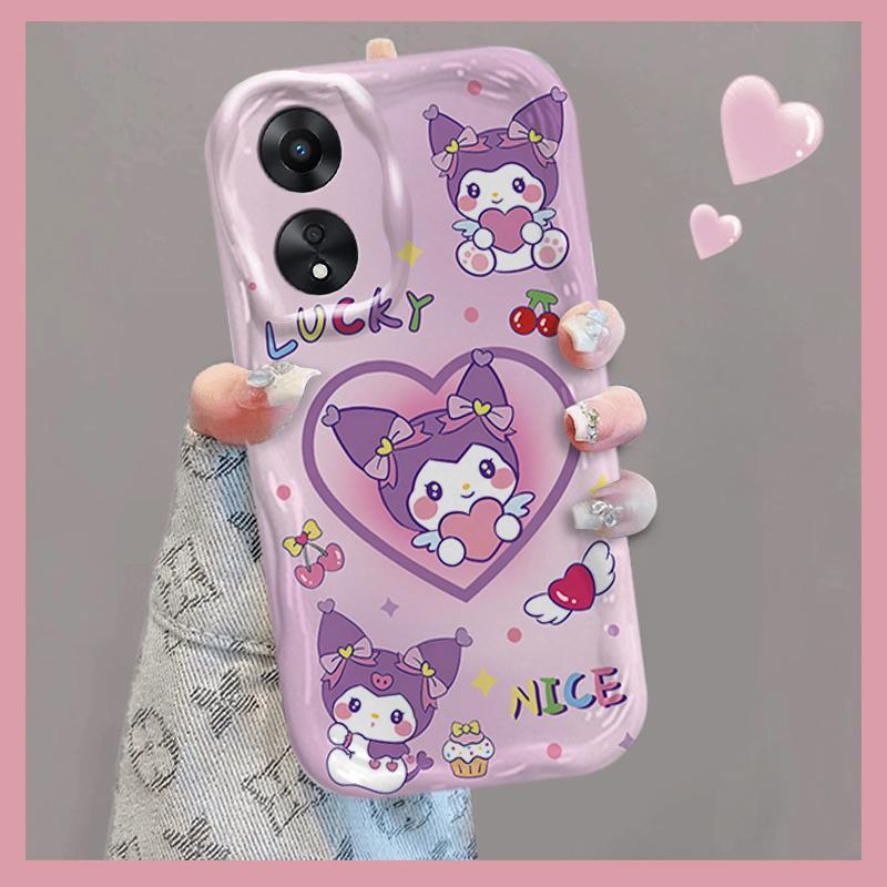 Ốp Silicon Hoạt Hình Cho OPPO A18 A38 A58 A60 A17 A17K 4G Điện Thoại Thông Minh 3D TPU Mềm Sanrio Kuromi Cặp Đôi My Melody Vỏ Điện Thoại Chống Sốc