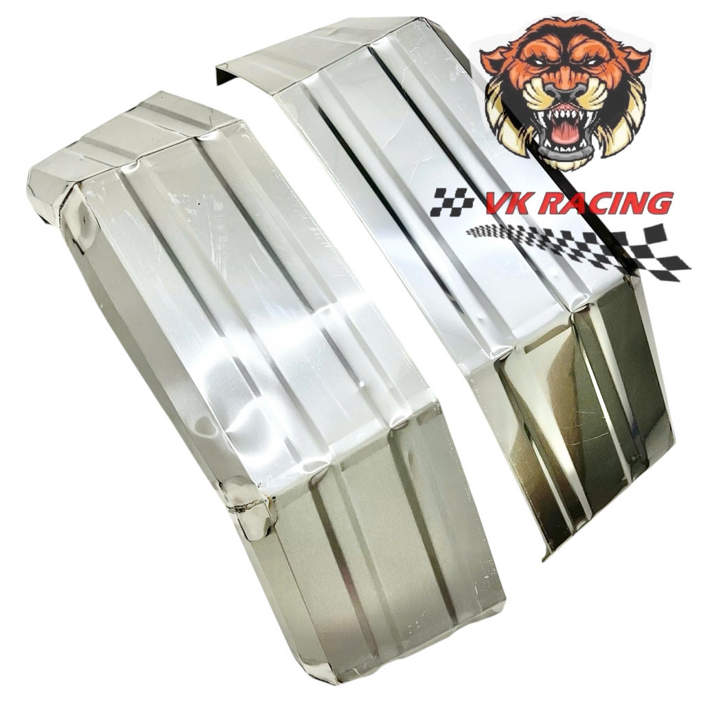 Cặp dè inox xe ba gác xe lôi 1 bánh 2 sọc có sóng