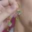 Bông tai kim cương màu xanh, thời trang dành cho tiệc tùng, thiết kế chất lượng cao
