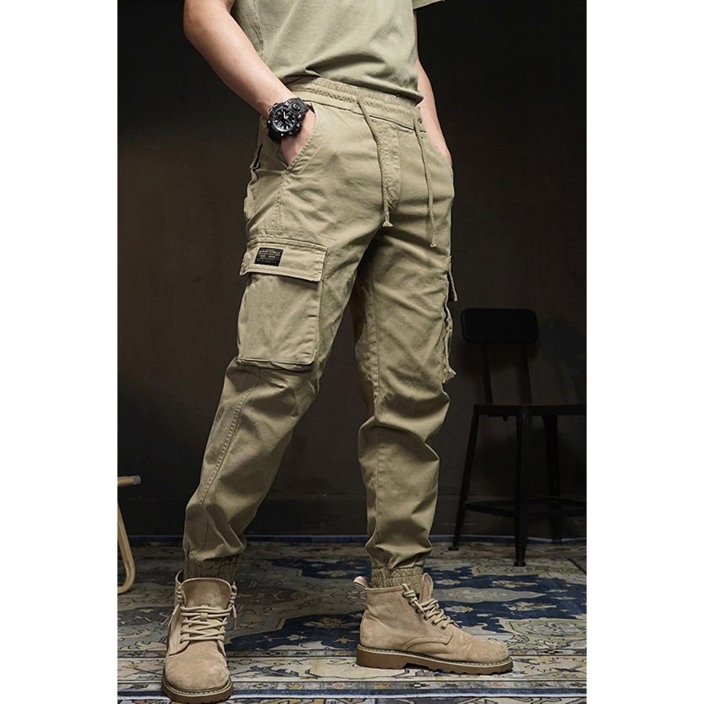 Quần Jogger Kaki - JG3 Quần Jogger Túi Hộp Cao Cấp Nam Cạp Chun Bo Gấu Vải Kaki Xịn Xmen Fashion 68